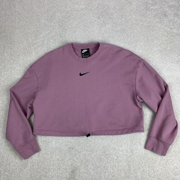 Nike Women's Loose Drawstring Long Sleeves Pink CJ3766-515 Size L - Picture 1 of 11